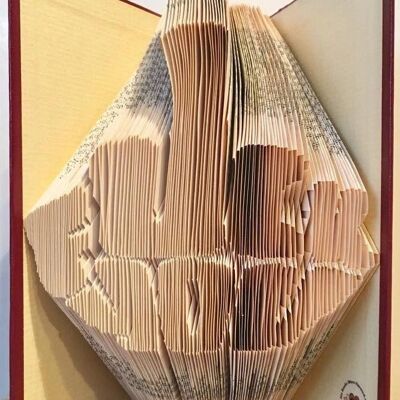 Clicca per vedere :: Libri grezzi di No Books Were Harmed.co.uk :: Insulti artistici del libro piegato a mano :: F**K YOU hand