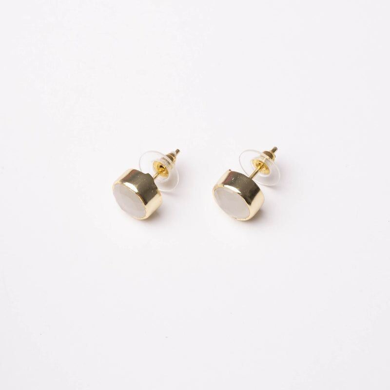 Orecchini Donna Ed. Pietra bianca lucida limitata