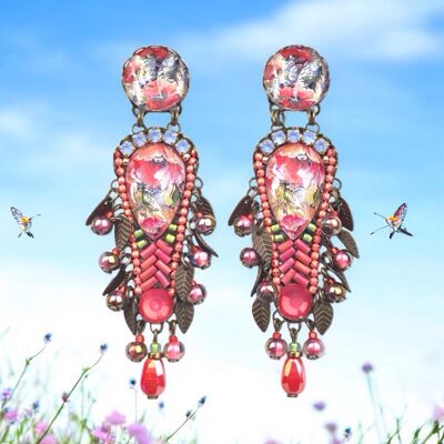 Boucles d'oreilles paradis en cristal