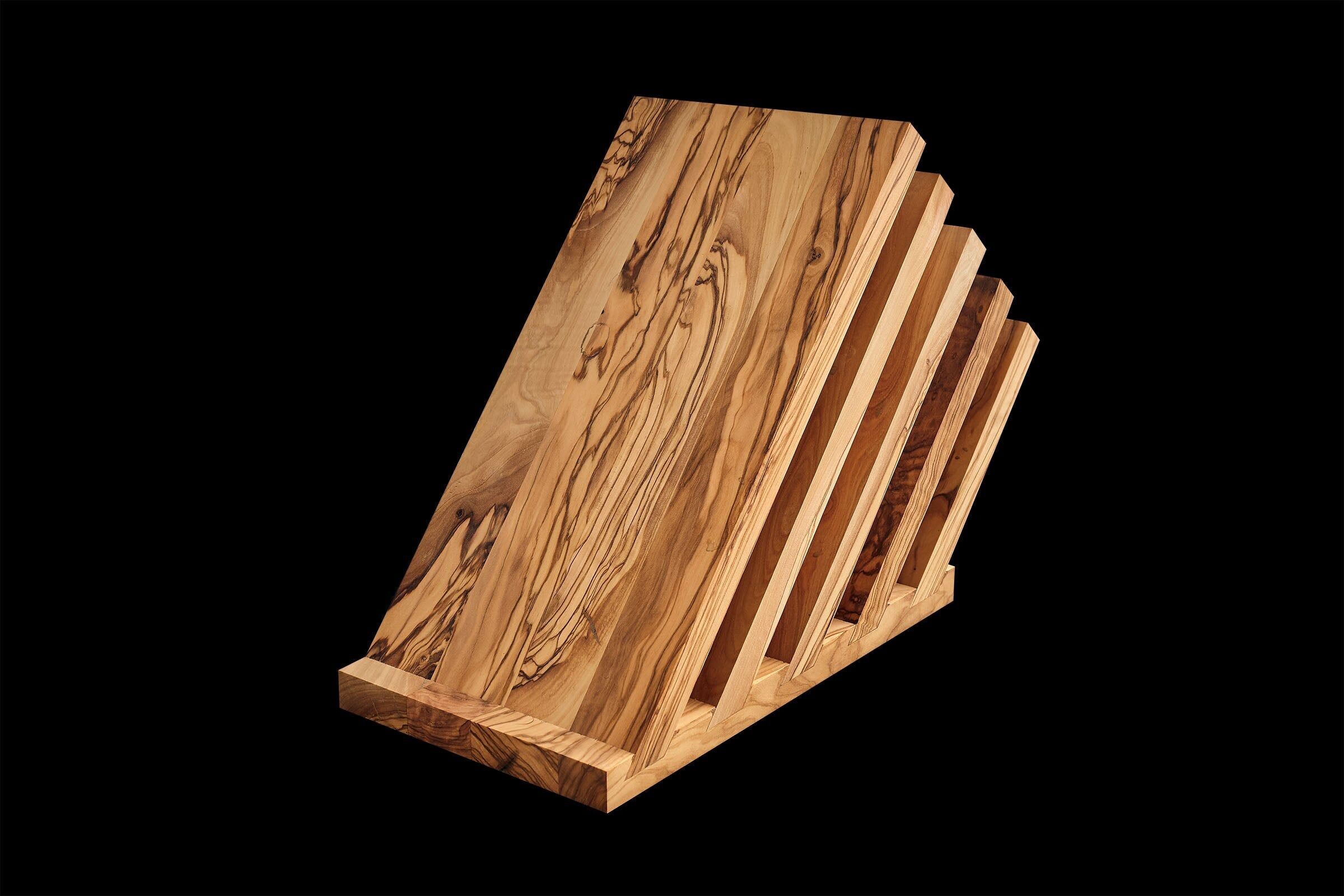 Ceppo portacoltelli magnetico oliva