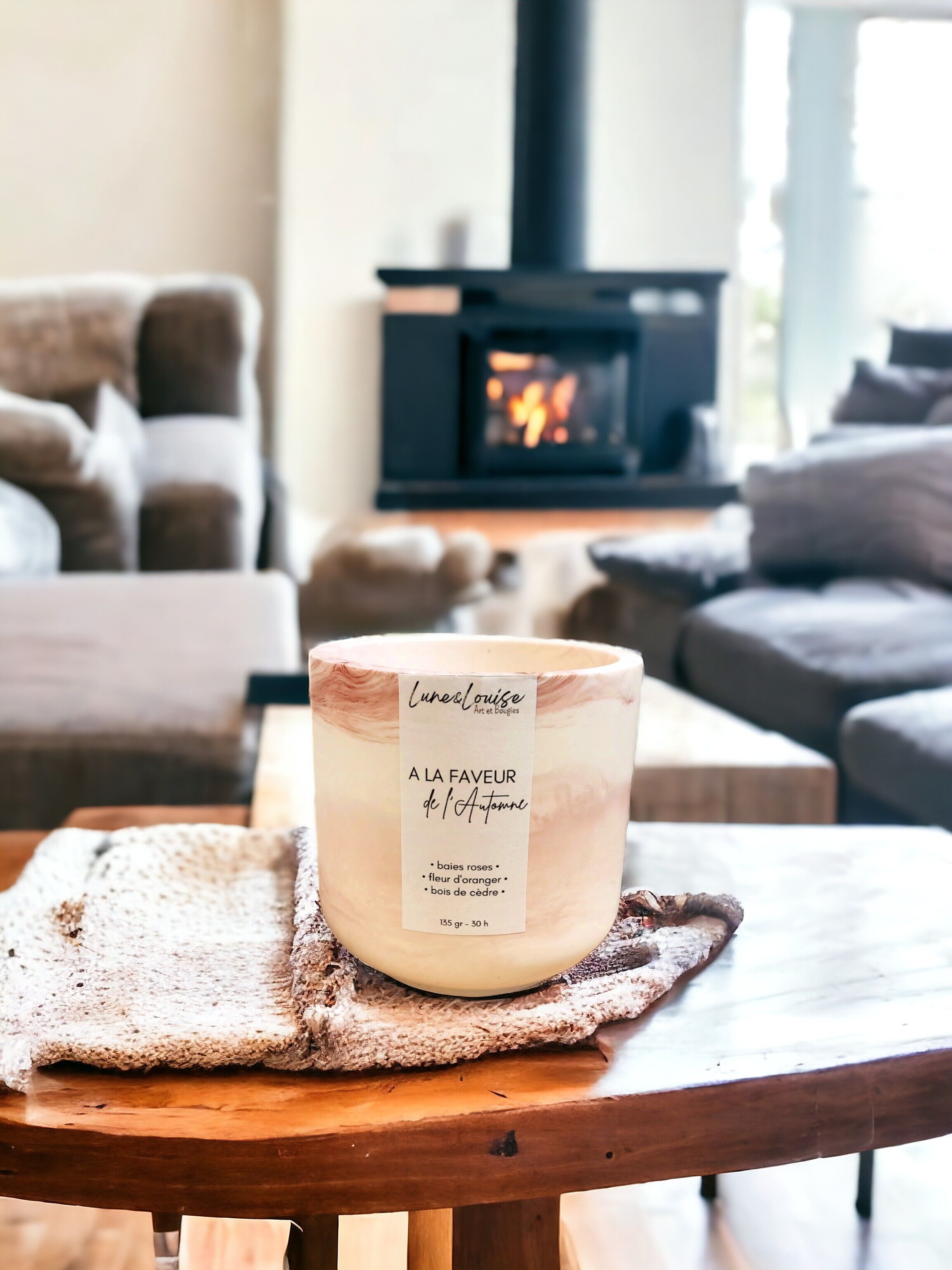 Kerze ZUGUNSTEN DES HERBST