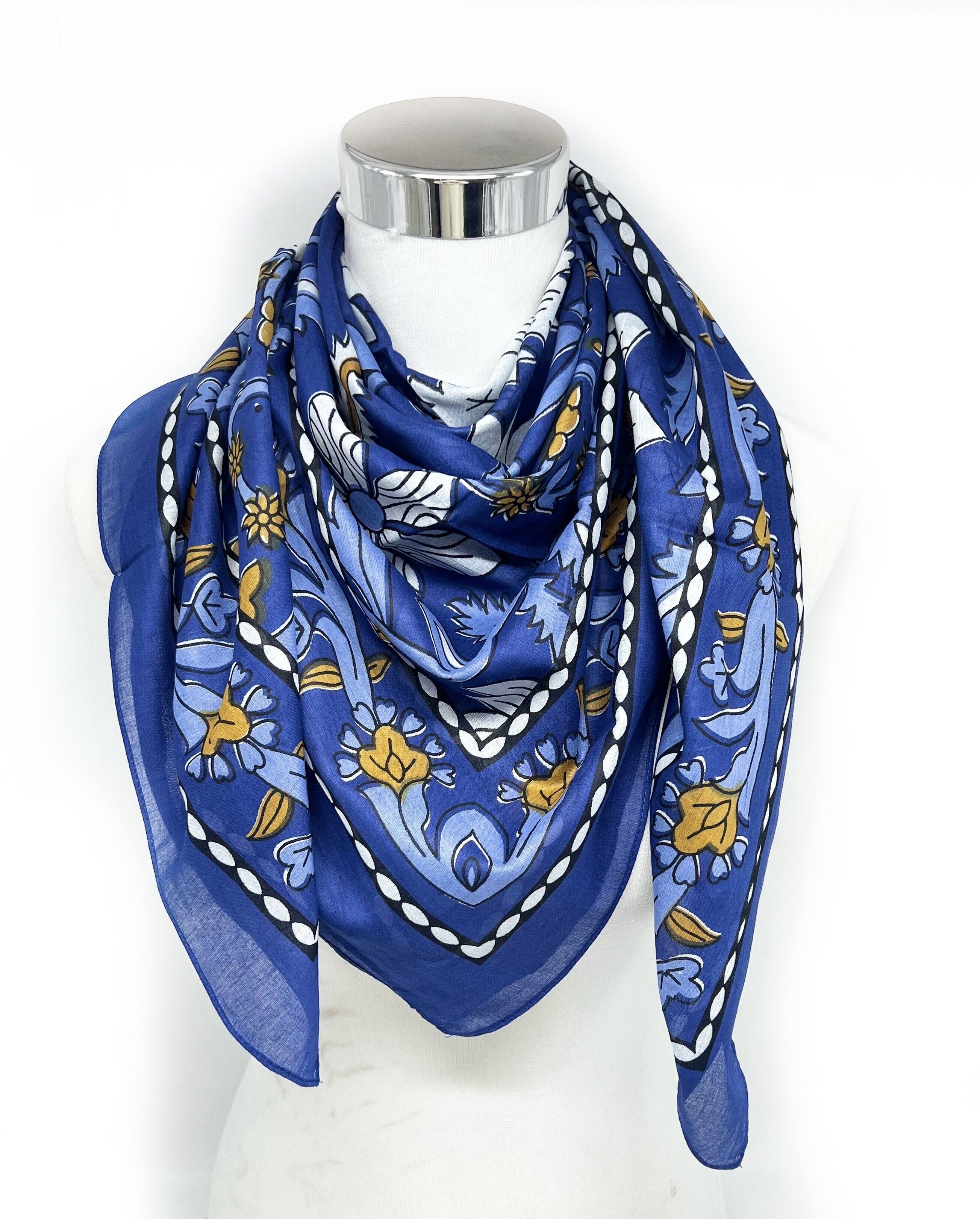 IN-1 Sciarpa quadrata in cotone 110x110