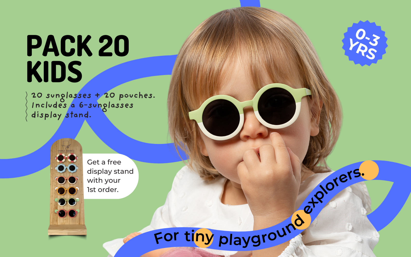 Gafas de sol KIDS - Pack 20 Gafas de sol Kids de 0 a 3 años
