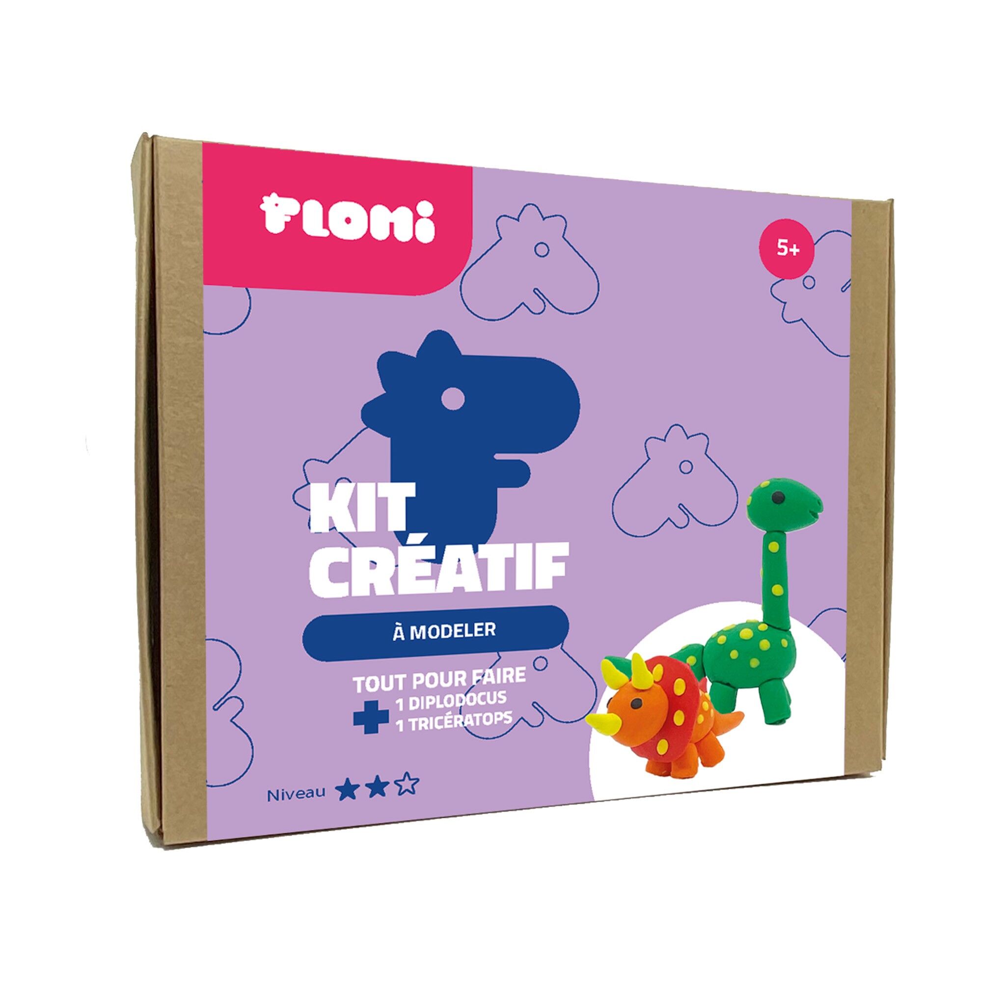 Kit creativo - Pasta da modellare - Dinosauri 5+