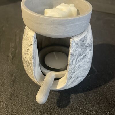 Bruciatore di incenso jesmonite realizzato a mano