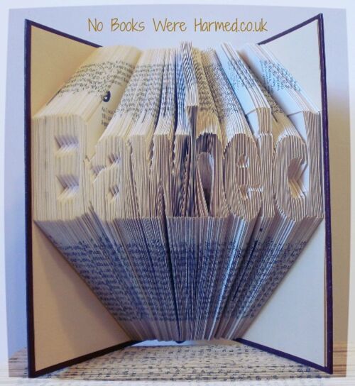 "Bawheid" hand folded into the pages of book : : Offensive Art : : Crude Books