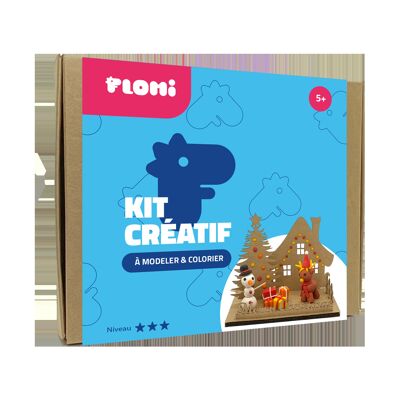 Kit creativo 3D ecologico – Colorare e modellare – Natale 5+