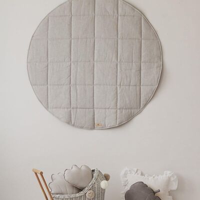 “Pigeon Grey” Round Cotton Mat