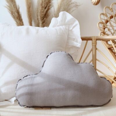 “Grey” Linen Cloud Pillow