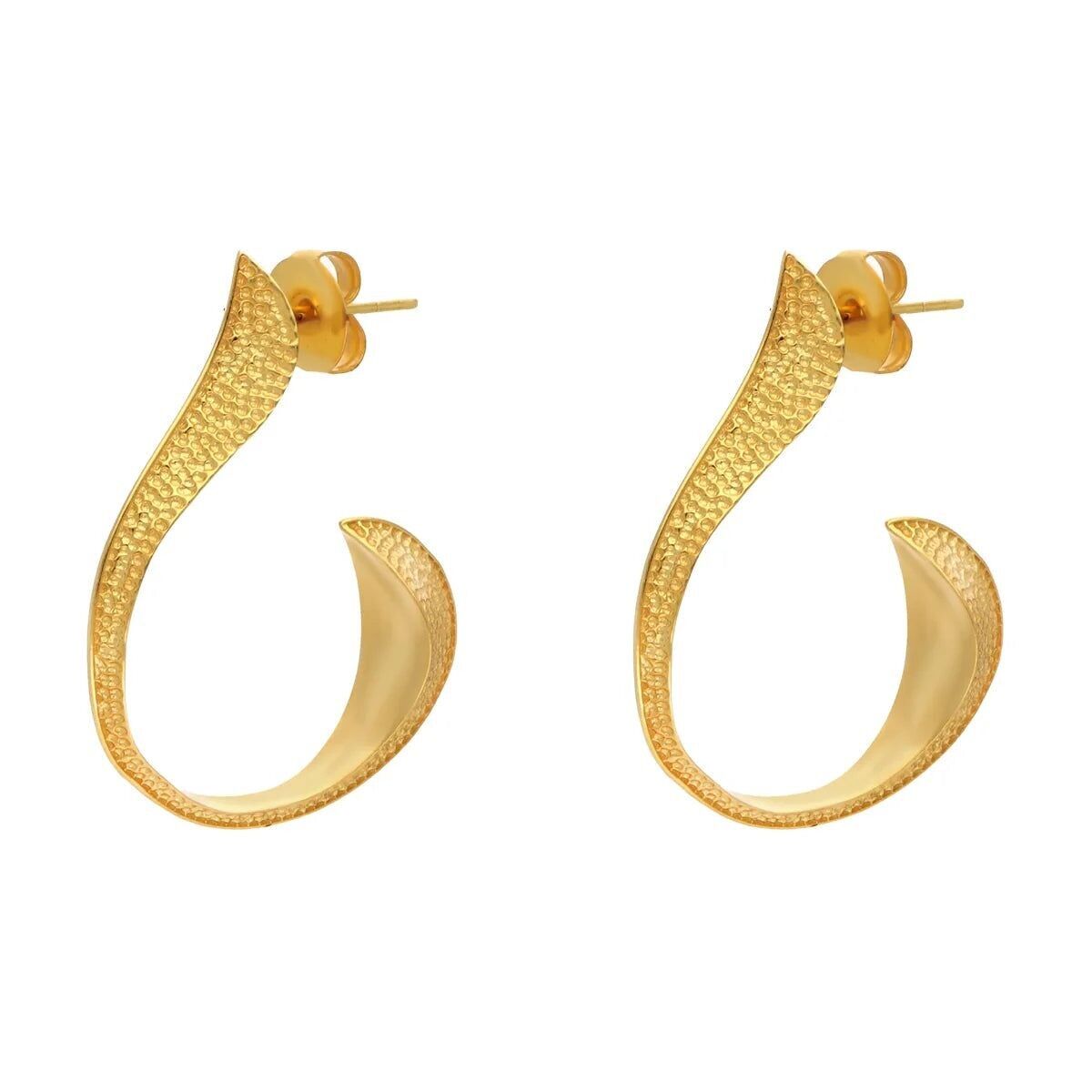 Orecchini a cerchio riflettenti