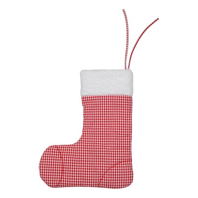 “Red checkered” Christmas Family Stocking, holidays gift