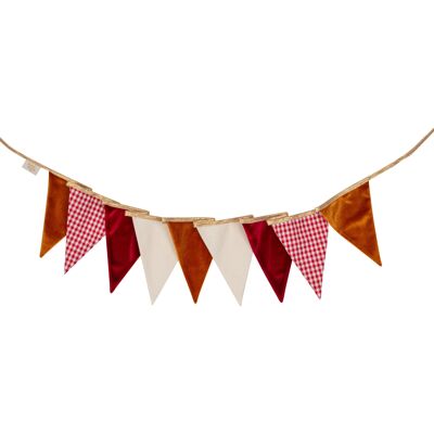 “Holiday time” Cotton/velvet Garland, holiday home decor