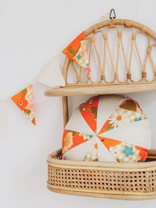 "Picnic with flowers” Patchwork Pillow