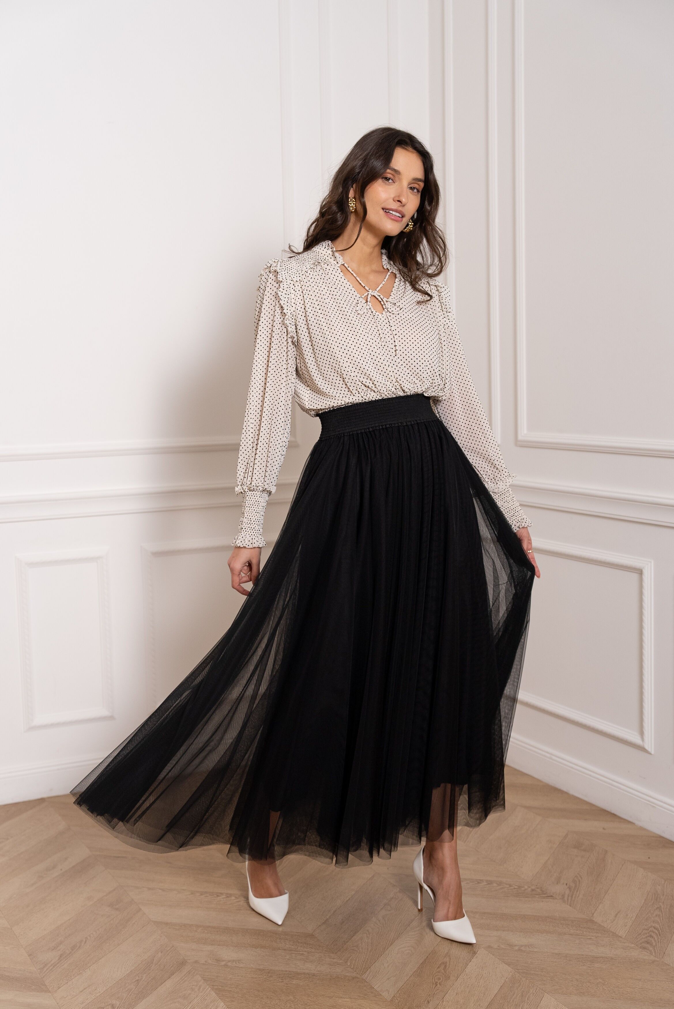 Falda larga de tul Maria - CK08365