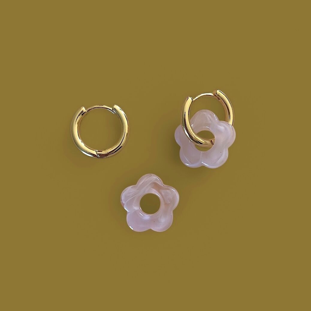 Paio di orecchini Billie MM - Rosa cipria