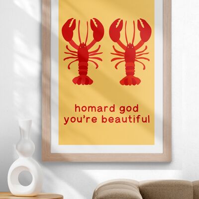 Love illustration Lobster god you're beautiful
