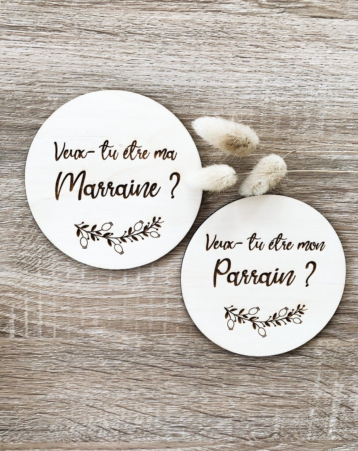 Wooden Godfather/Godmother Card