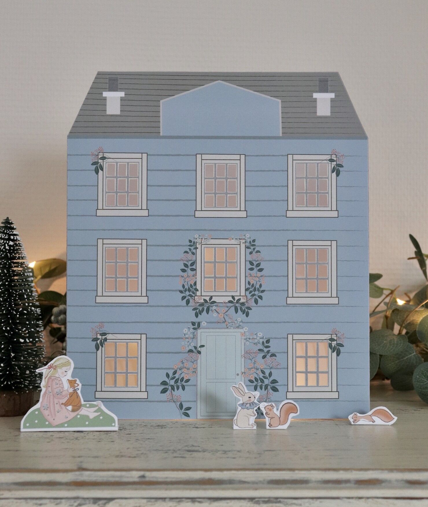 3D-Papierpuppenhaus – The Blue Cottage