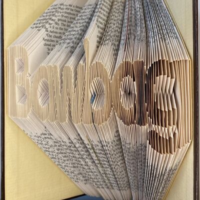 Mano "Bawbag" doblada en las páginas del libro: Arte ofensivo: Libros crudos