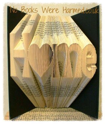 "Hme" Home with love heart 'o' : : Nouvelle maison, cadeau émouvant, art du livre : : La maison est l'endroit où le cœur est l'art du livre ♥ 2