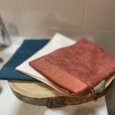 Set of 2 bamboo terry washcloths
