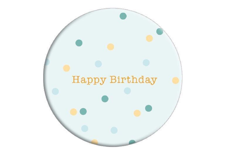 Happy Birthday | Fotomagnet rund