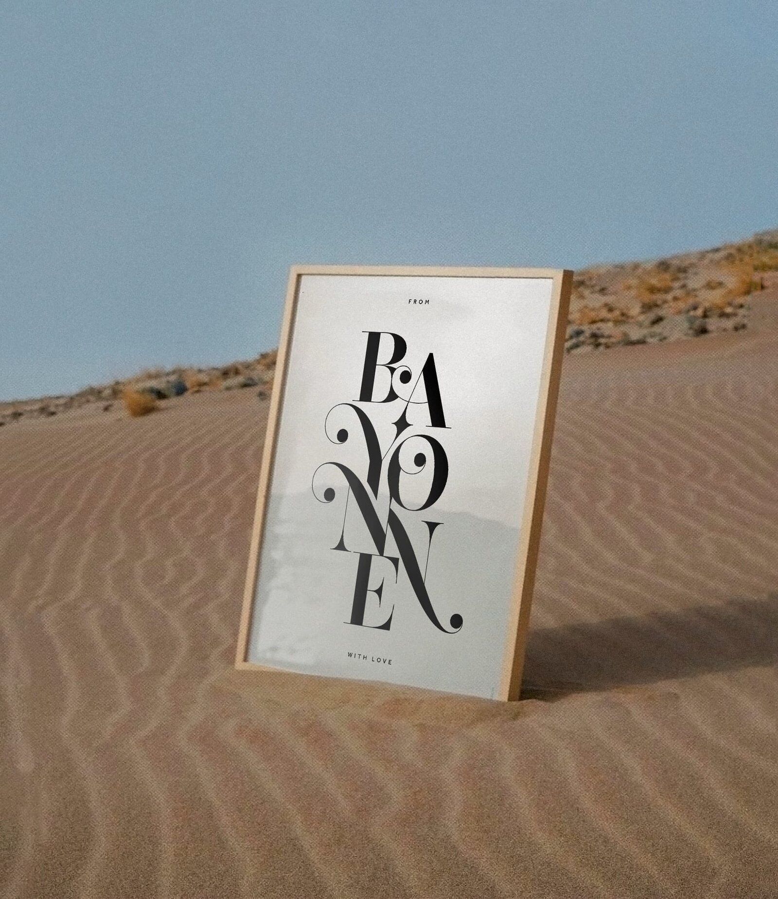 Mit Liebe aus Bayonne | Typografisches Poster