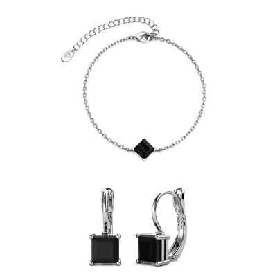 Set Calle Square - Argento e Nero