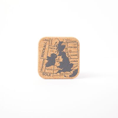 Cork Coasters Square - Shipping Forecast | Eco Homeware