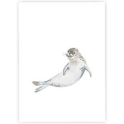 sceau | Carte postale | aquarelle