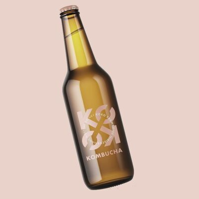 KOKO Kombucha - Himbeer-Hibiskus (Weißer / Grüner / Schwarzer Tee - Alkoholfrei - Bio - Französisch - Glutenfrei - Zuckerarm)