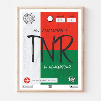 Póster de destino de Madagascar