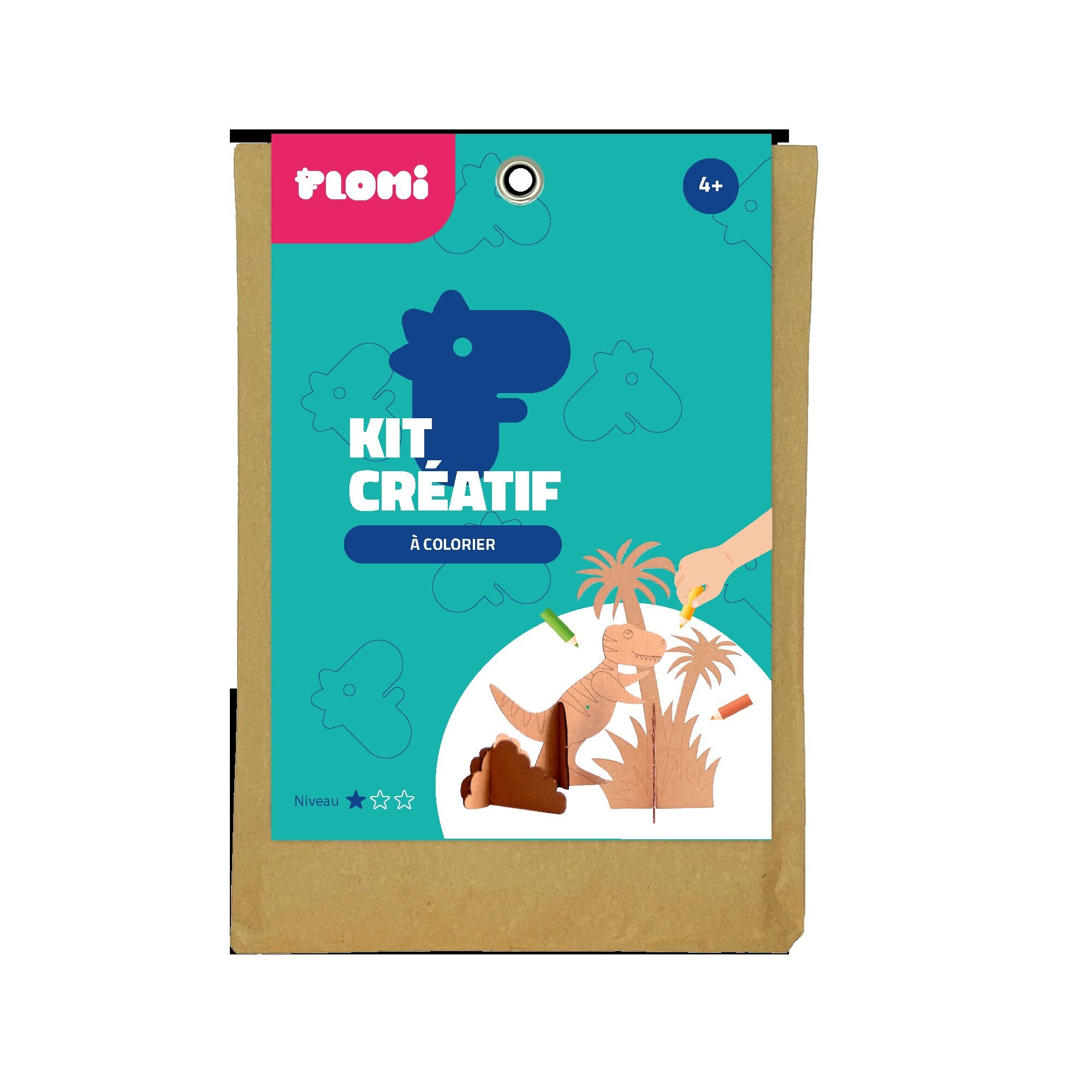 3D-Kreativset für Kinder – Malen – Dinosaurier 4+