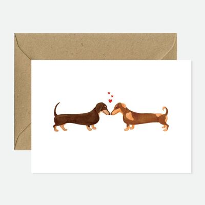 Dachshund Lovers - Greeting Card
