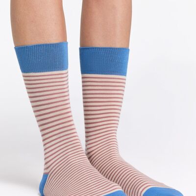 2323 | Stockings - Aquamarine/Faded Rose/Natural (PAIR)