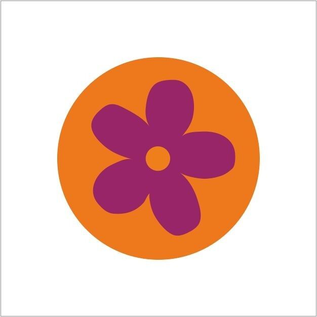 Etiketten – Blume – rund 39 mm – 250 Stück