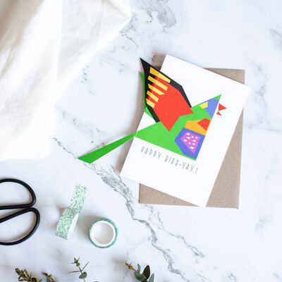 Pop Up Card - Happy Bird-Yay