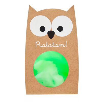 Pelota que rebota con búho veteado - Verde