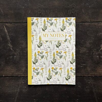 Libretto di appunti - Motivo floreale giallo