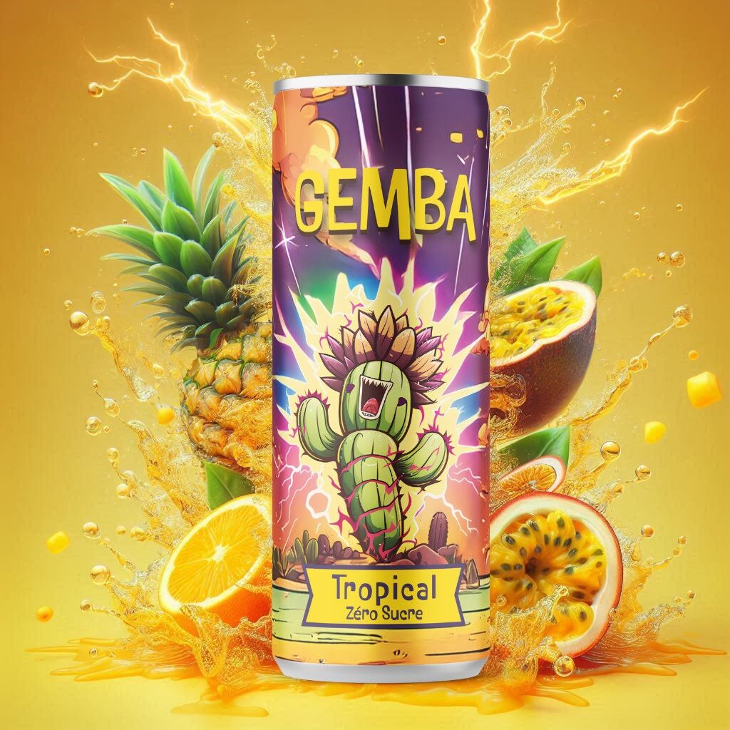 Boisson énergisante Tropical zéro sucre 250ml