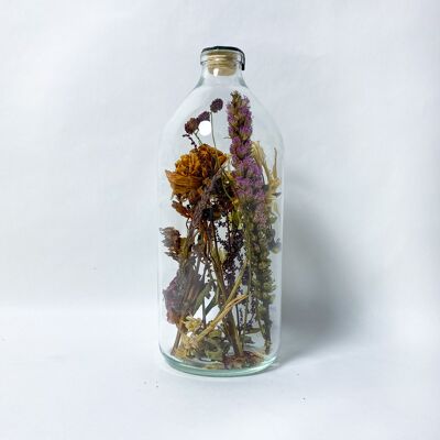Trockenblumen im Glas Harapan 1000 ml Schwarzes Wachs
