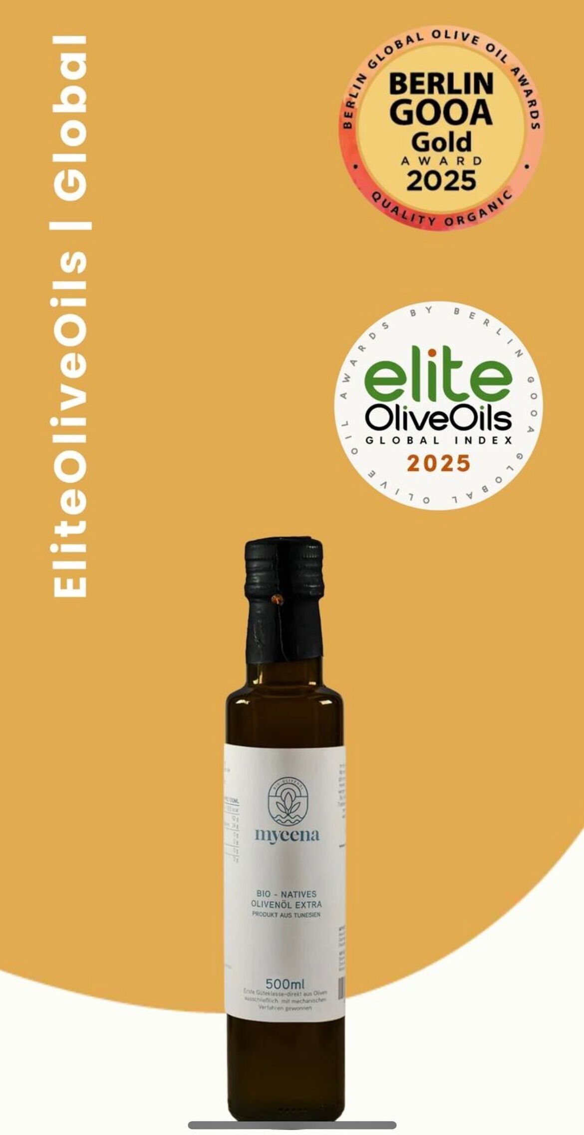 Olio d'oliva biologico Mycena