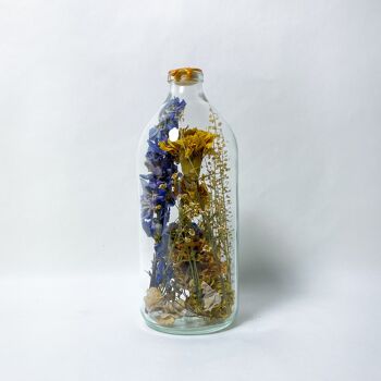 Fleurs séchées en verre Harapan 1000 ml de cire d'or jaune 2