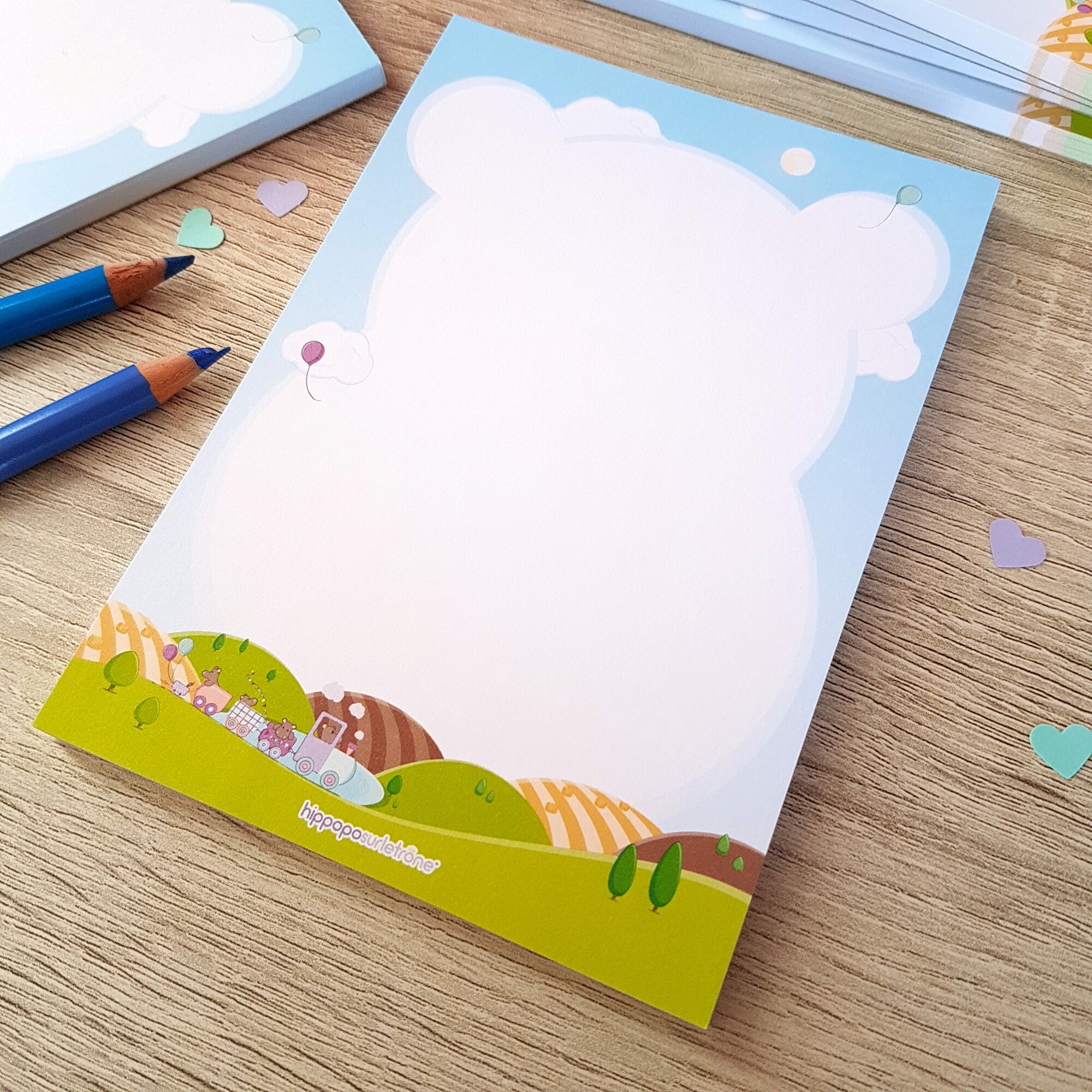 Blocco note A6 - Viaggio di Potam e dei suoi amici sul trenino viola