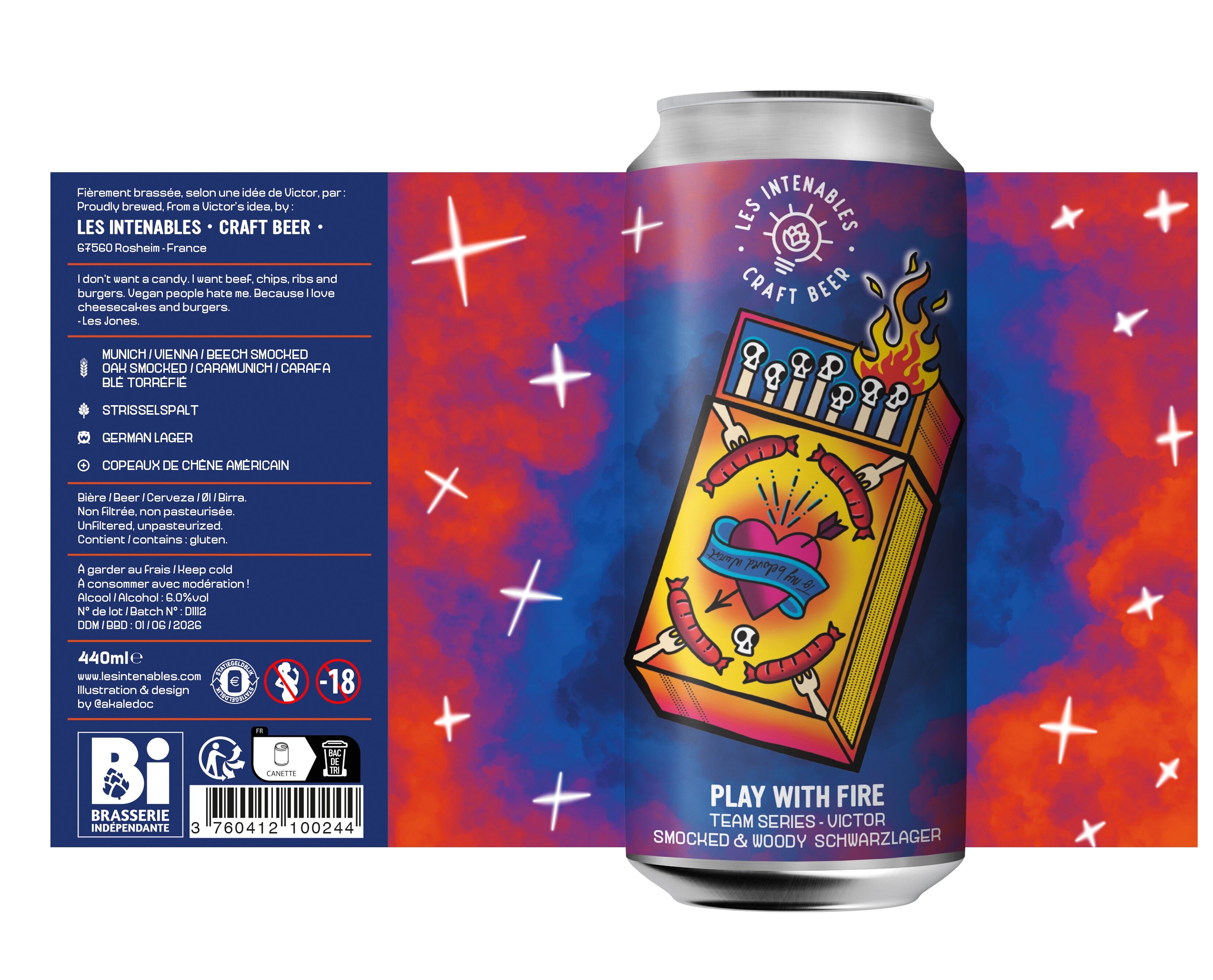 Beer - Play With Fire - Smocked & Woody Schwarzlager - 44cl