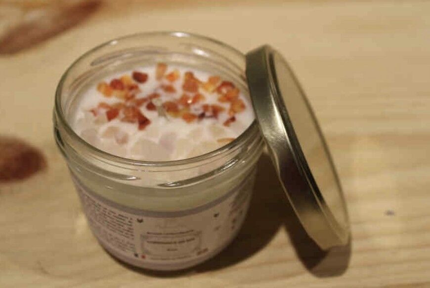 Lithotherapiekerze für Selbstbewusstsein