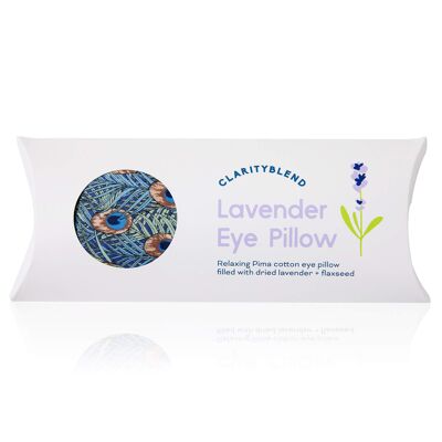 Relajación Lavanda Almohada para ojos Patrón de plumas de pavo real