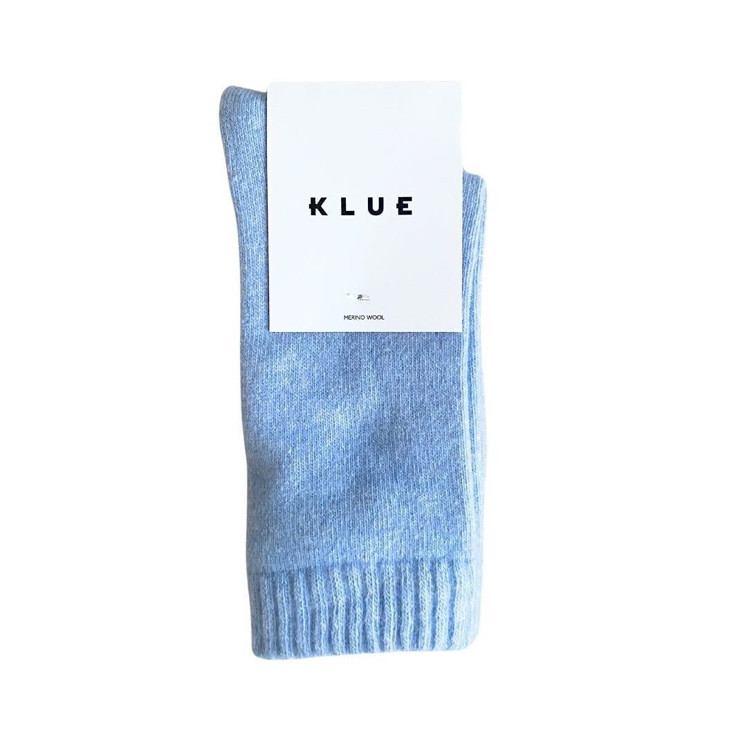 KLUE Socken aus Merinowolle mit Bündchen | Himmelblau