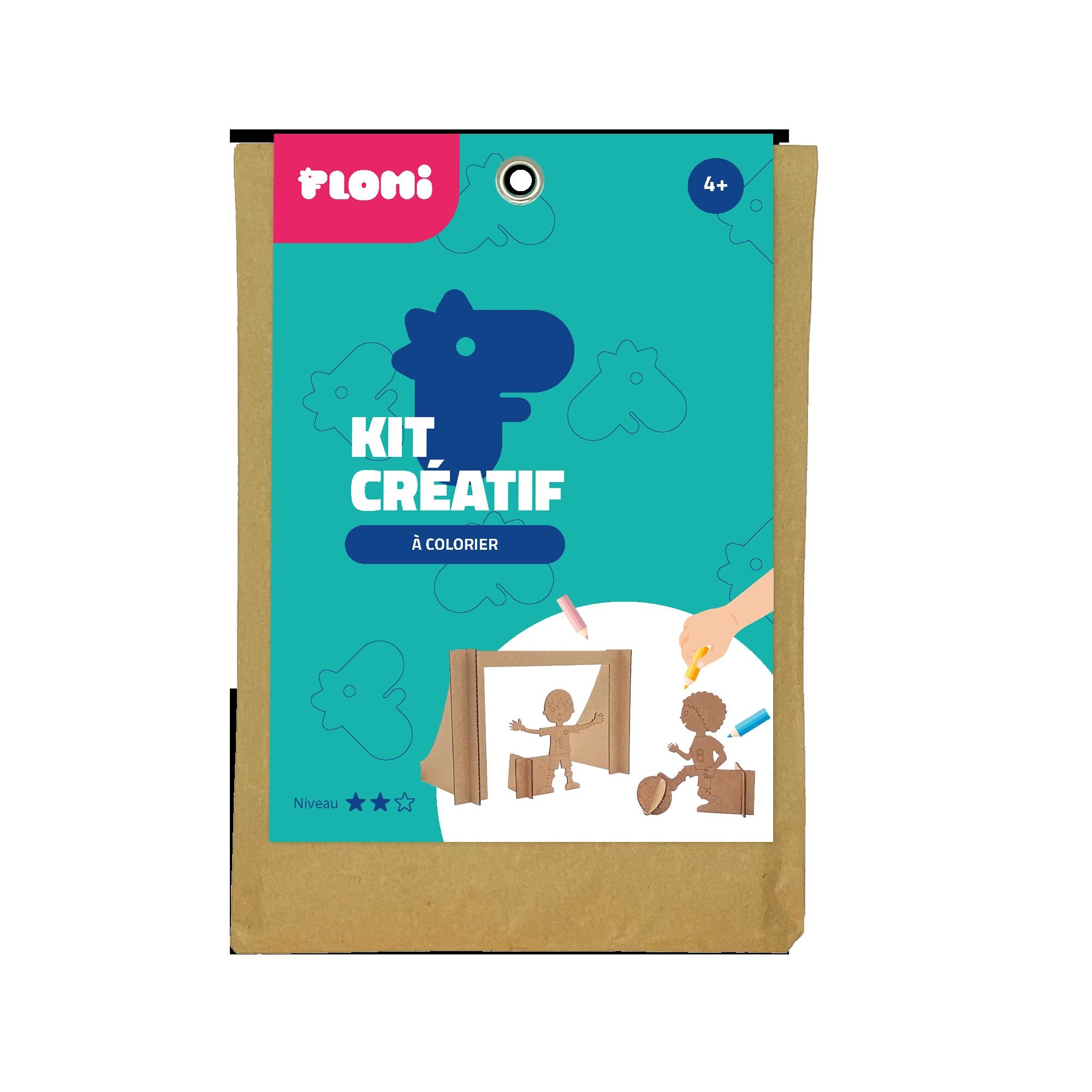 Kit créatif 3D écologique - Coloriage - Football 4+