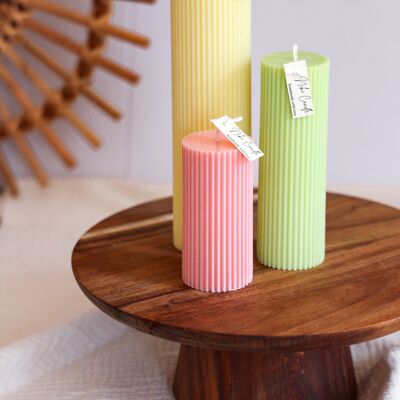 Set di 3 candele a blocchi